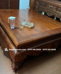 Sập chân quỳ dạ cá 1m8x2m2  (gỗ gụ lào)