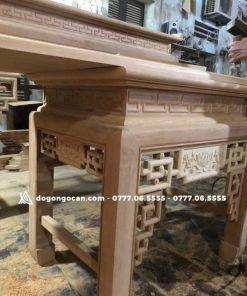 BÀN THỜ ÁN GIAN GỖ SỒI 1M97 – MẪU TRẠM SEN Phun Màu Gỗ Óc Chó 14 BÀN THỜ ÁN GIAN GỖ SỒI 1M97 – MẪU TRẠM SEN Phun Màu Gỗ Hương