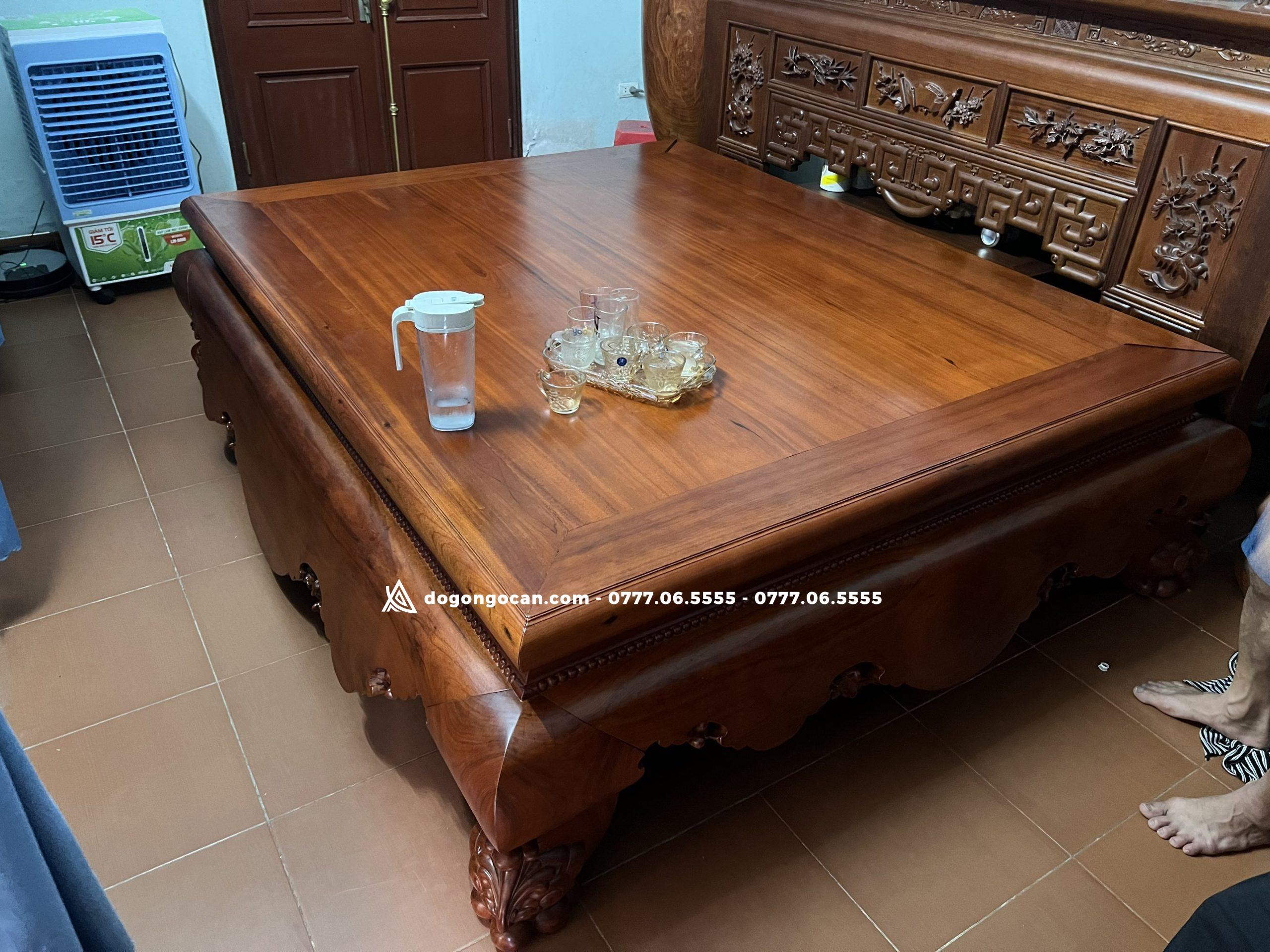 Sập chân quỳ dạ cá 1m8x2m2 (gỗ gụ lào) 3 Sập chân quỳ dạ cá 1m8x2m2 (gỗ gụ lào)