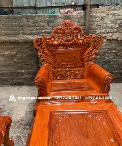 Bộ bàn ghế hoàng gia gỗ hương đá chân 12 tay đặc hàng vip 13 Bộ bàn ghế hoàng gia luxury gỗ hương đá mẫu mới 2024