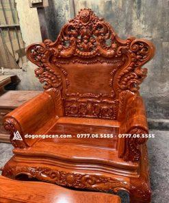 Bộ bàn ghế hoàng gia gỗ hương đá chân 12 tay đặc hàng vip 14 Bộ bàn ghế hoàng gia luxury gỗ hương đá mẫu mới 2024
