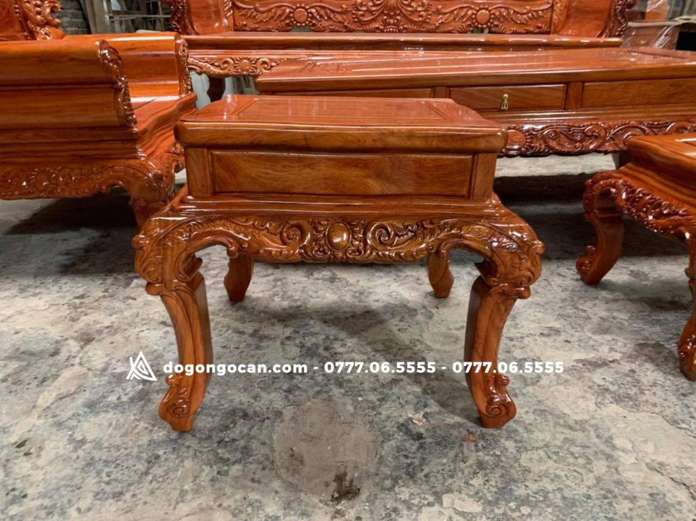 Bộ bàn ghế hoàng gia gỗ hương đá chân 12 tay đặc hàng vip 8 Bộ bàn ghế hoàng gia luxury gỗ hương đá mẫu mới 2024