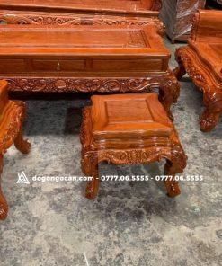 Bộ bàn ghế hoàng gia gỗ hương đá chân 12 tay đặc hàng vip 17 Bộ bàn ghế hoàng gia luxury gỗ hương đá mẫu mới 2024
