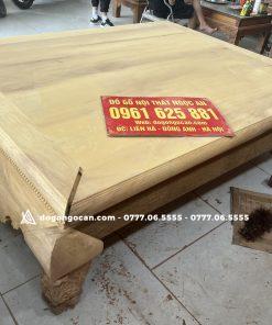 Bộ sập chân quỳ dạ cá gỗ gụ nam phi màu chín mận 1m6*2m