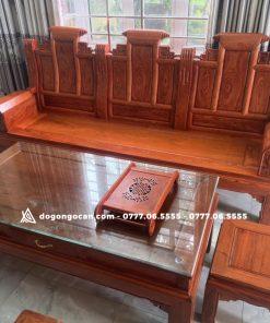 Bộ bàn ghế âu á chương cuốn thư vách trơn gỗ hương đá nam phi