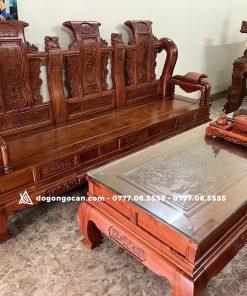 Bộ bàn ghế phòng khách tần thủy hoàng gỗ hương đá nam phi