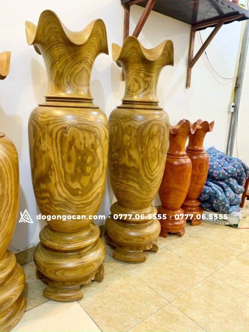 Lục Bình VIP 1m7 DK 50 Gỗ Cẩm Vàng, Hàng Liền khối Tiện Tay