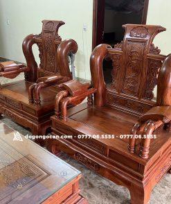 Bộ bàn ghế phòng khách tần thủy hoàng gỗ hương đá nam phi
