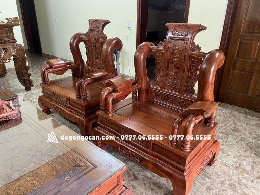 Bộ bàn ghế phòng khách tần thủy hoàng gỗ hương đá nam phi
