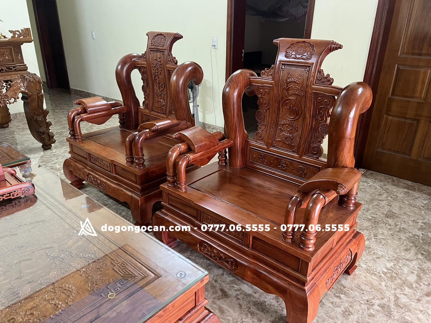 Bộ bàn ghế phòng khách tần thủy hoàng gỗ hương đá nam phi 3 Bộ bàn ghế phòng khách tần thủy hoàng gỗ hương đá nam phi