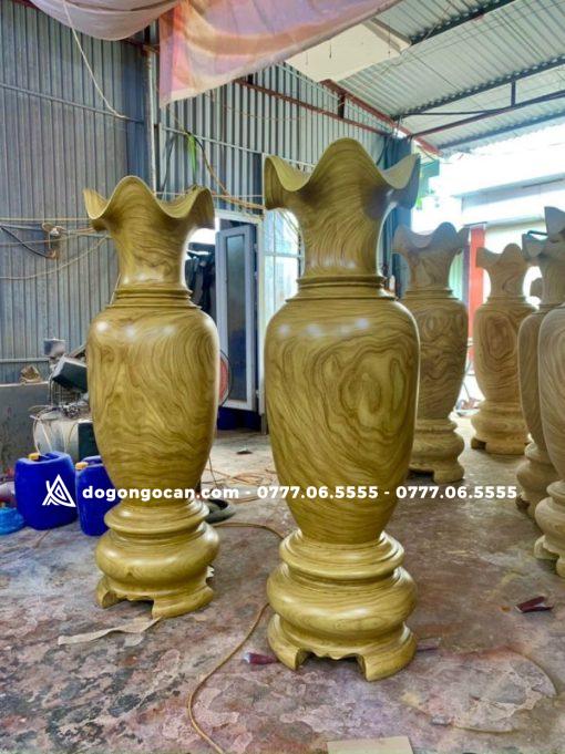 Lục Bình VIP 1m7 DK 50 Gỗ Cẩm Vàng, Hàng Liền khối Tiện Tay