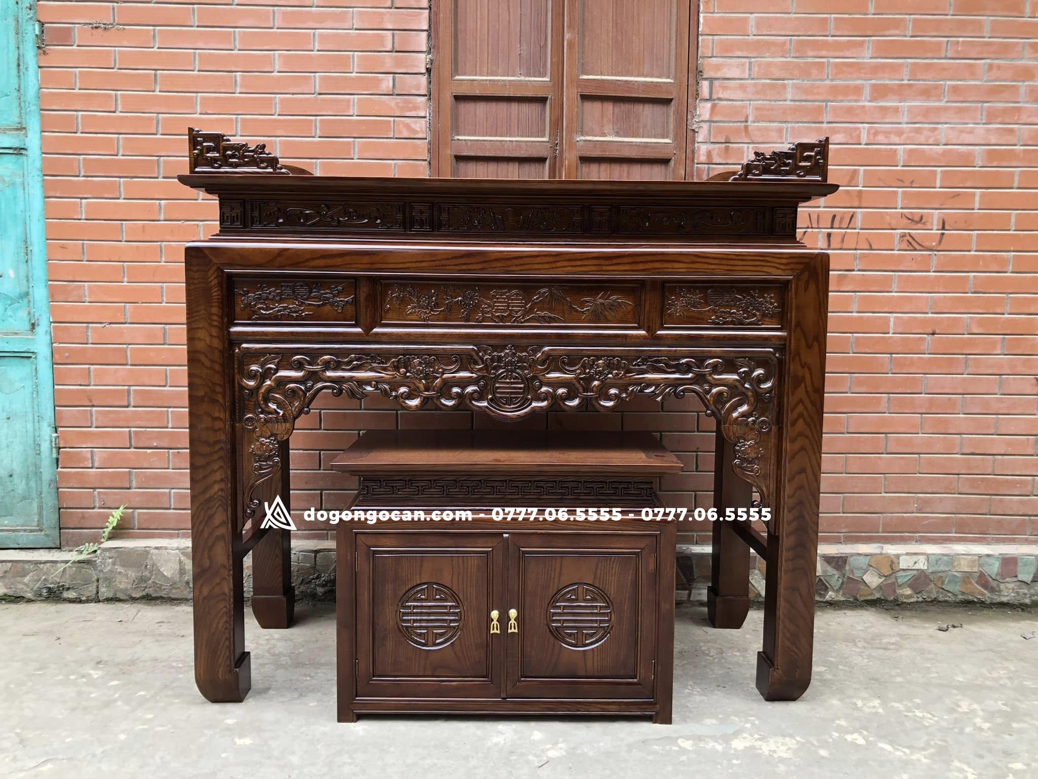 Án gian gỗ sồi nga kích thước 175cm mẫu như ý 1 Import placeholder for 7407