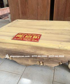 Bộ sập chân quỳ dạ cá gỗ gụ nam phi màu chín mận 1m6*2m