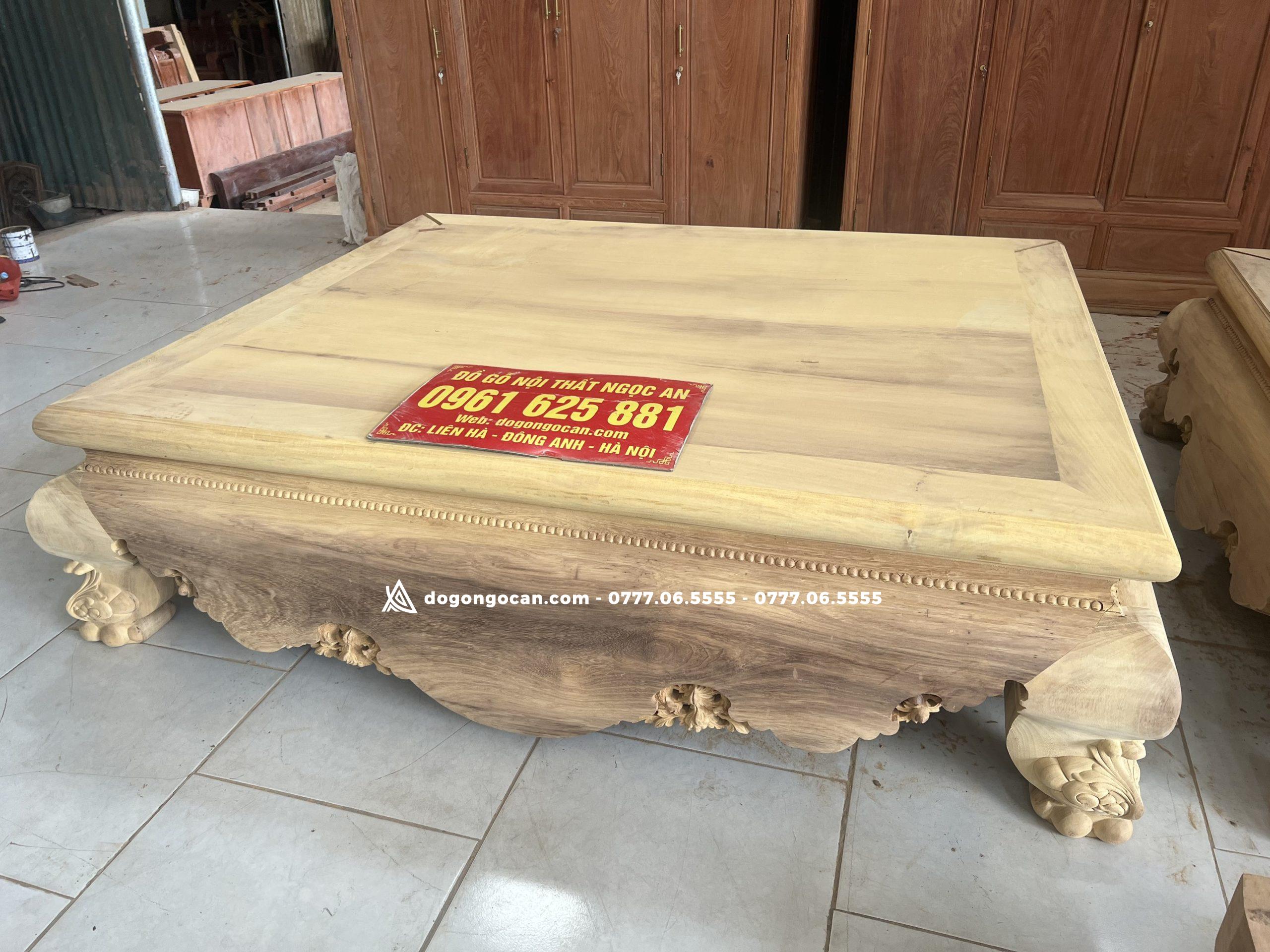 Bộ sập chân quỳ dạ cá gỗ gụ nam phi màu chín mận 1m6*2m 7 Bộ sập chân quỳ dạ cá gỗ gụ nam phi màu chín mận 1m6*2m