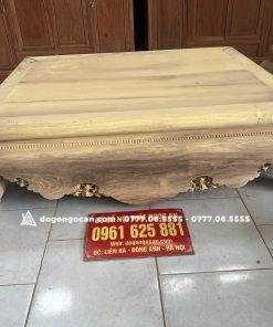 Bộ sập chân quỳ dạ cá gỗ gụ nam phi màu chín mận 1m6*2m 10 Bộ sập chân quỳ dạ cá gỗ gụ nam phi màu chín mận 1m6*2m