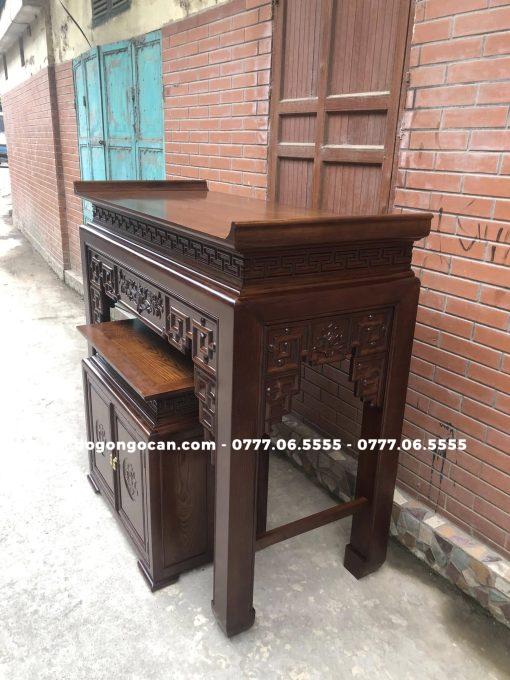 Án gian gỗ sồi nga kích thước 175cm mẫu sen phật