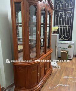 Tủ rượu bán nguyệt 4 cánh 1m8 I Gỗ Hương Đá Nam Phi 10 Tủ rượu bán nguyệt 4 cánh 1m8 I Gỗ Hương Đá Nam Phi