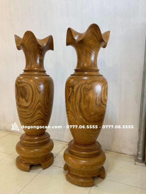 Lục Bình VIP 1m6 kính 46cm Gỗ Cẩm Vàng, Hàng Liền khối Tiện Tay
