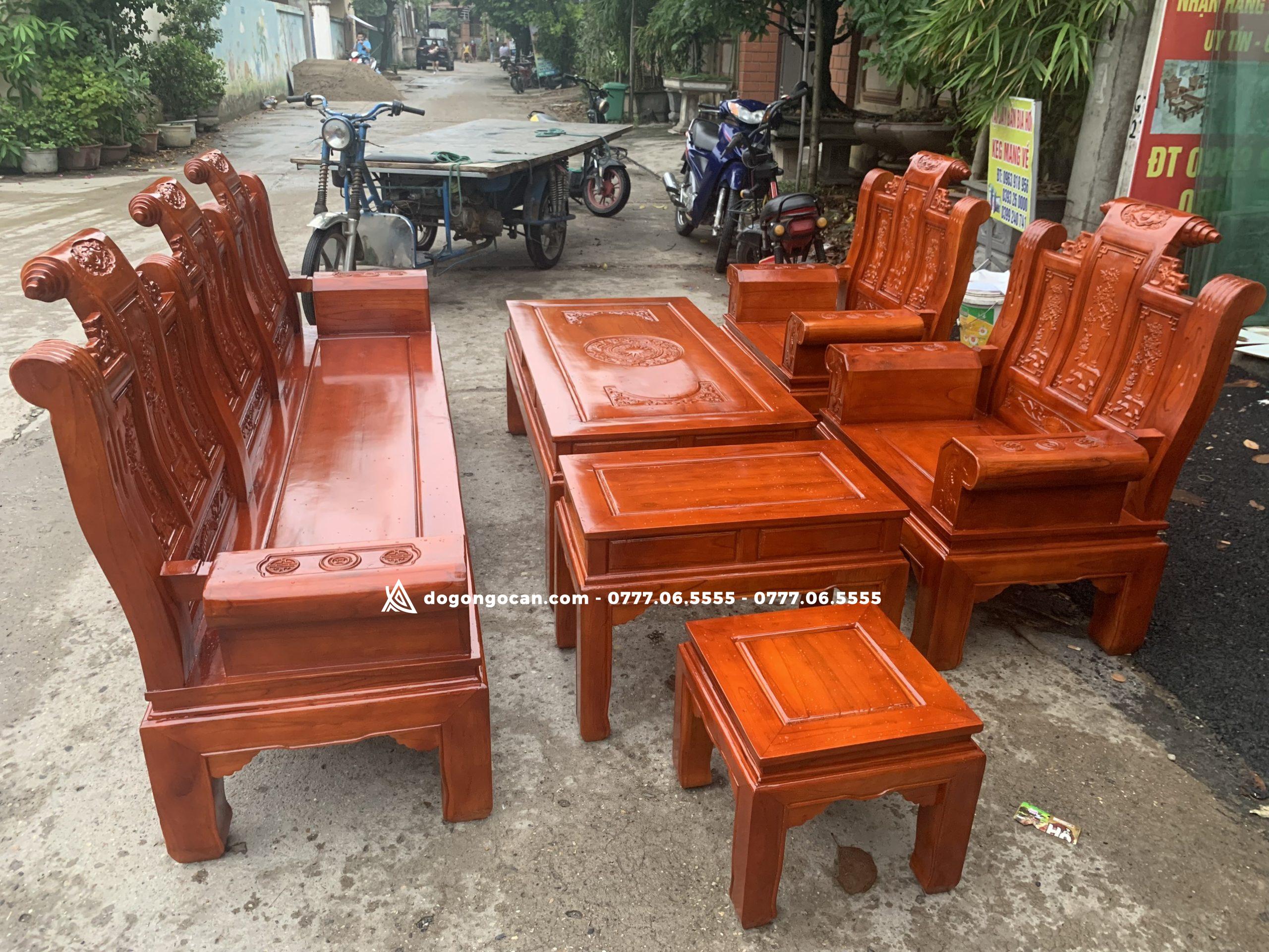 Bộ Bàn Ghế Phòng Khách Âu Á Chương Cuốn Thư Gỗ Xoan Ta 6 Bộ Bàn Ghế Phòng Khách Âu Á Chương Cuốn Thư Gỗ Xoan Ta