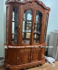 Tủ rượu bán nguyệt 4 cánh 1m8 I Gỗ Hương Đá Nam Phi 15 Tủ rượu bán nguyệt 4 cánh 1m8 I Gỗ Hương Đá Nam Phi