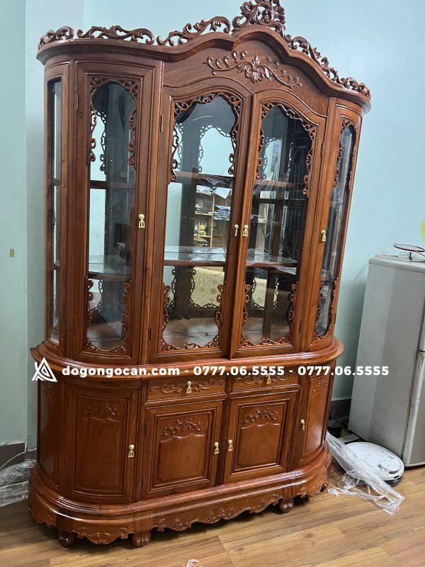 Tủ rượu bán nguyệt 4 cánh 1m8 I Gỗ Hương Đá Nam Phi 7 Tủ rượu bán nguyệt 4 cánh 1m8 I Gỗ Hương Đá Nam Phi