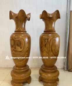 Lục Bình VIP 1m6 kính 46cm Gỗ Cẩm Vàng, Hàng Liền khối Tiện Tay