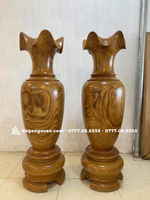 Lục Bình VIP 1m6 kính 46cm Gỗ Cẩm Vàng, Hàng Liền khối Tiện Tay