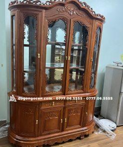 Tủ rượu bán nguyệt 4 cánh 1m8 I Gỗ Hương Đá Nam Phi 13 Tủ rượu bán nguyệt 4 cánh 1m8 I Gỗ Hương Đá Nam Phi
