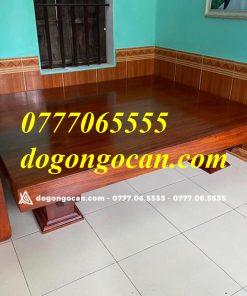 Bộ sập nguyên khối gỗ lim xanh 2m2 * 1m8 * 15cm (Chú Dũng, Bắc Ninh)