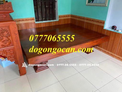 Bộ sập nguyên khối gỗ lim xanh 2m2 * 1m8 * 15cm (Chú Dũng, Bắc Ninh)