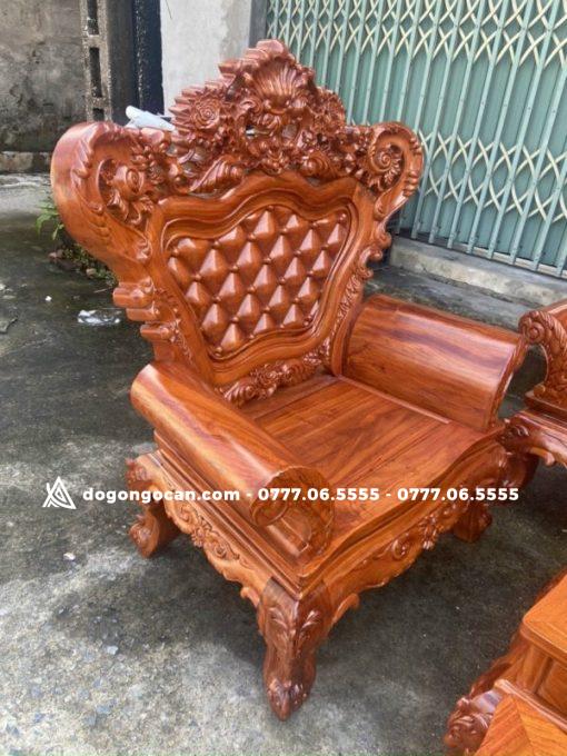 Bàn Ghế Hoàng Gia Mẫu Mới 2024 – Gỗ Hương Đá Tay Nguyên Khối
