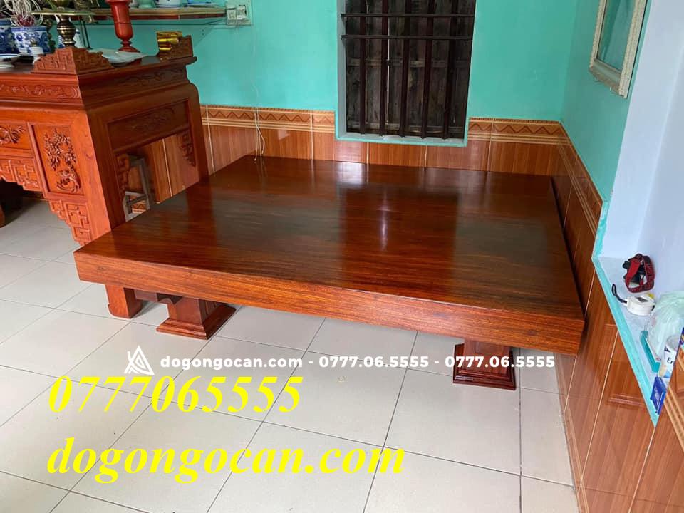 Bộ sập nguyên khối gỗ lim xanh 2m2 * 1m8 * 15cm (Chú Dũng, Bắc Ninh) 1 Import placeholder for 6705