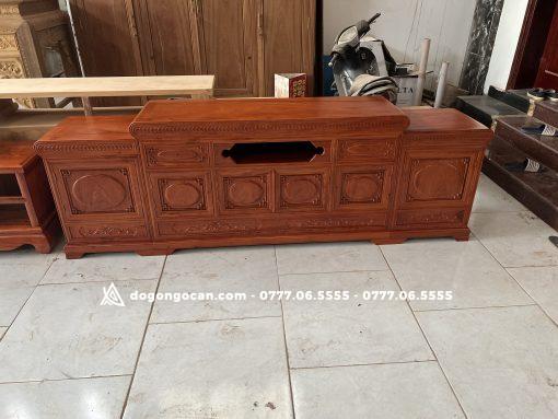 Kệ tivi Mõ Lồi 2m4 Gỗ Hương Đá Nam Phi
