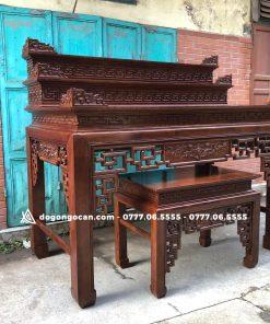 Bàn thờ 3 cấp gỗ sồi nga chân 12 mẫu như ý tài lộc 8 Bàn thờ 3 cấp gỗ sồi nga chân 12 mẫu như ý tài lộc