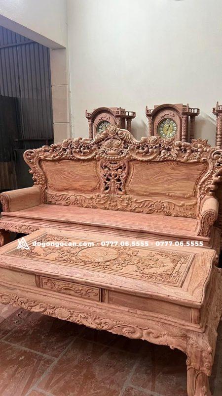 Bộ bàn ghế Hoàng Gia tân cổ điển tay liền khối chân 14 gỗ hương đá (Chú Minh, Vĩnh Phúc) 11 Bộ bàn ghế Hoàng Gia tân cổ điển tay liền khối chân 14 gỗ hương đá (Chú Minh, Vĩnh Phúc)