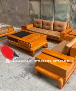 Sofa góc zito chân đùi gà gỗ sồi nga phun màu trần kèm da hàn quốc 15 Sofa góc zito chân đùi gà gỗ sồi nga phun màu trần kèm da hàn quốc