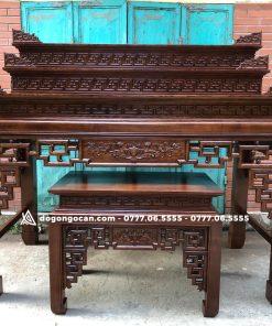 Bàn thờ 3 cấp gỗ sồi nga chân 12 mẫu như ý tài lộc