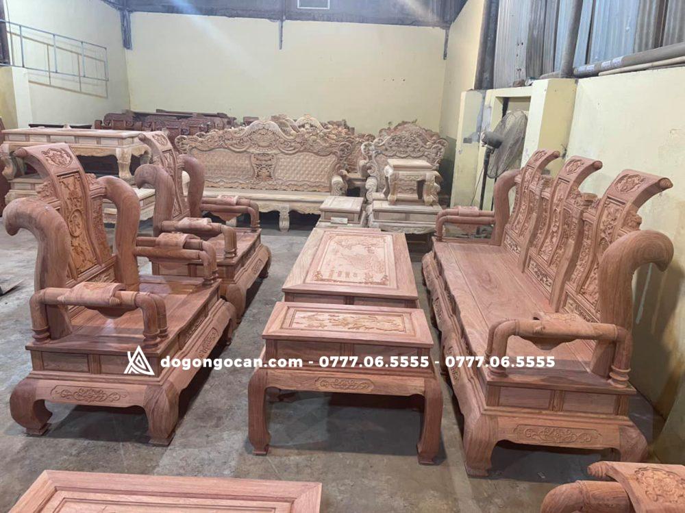 Bộ Tần Thuỷ Hoàng Gỗ Hương Đá tay 12 cột liền , yếm liền hàng khuôn 4 ván 2 13 Bộ Tần Thuỷ Hoàng Gỗ Hương Đá tay 12 cột liền , yếm liền hàng khuôn 4 ván 2