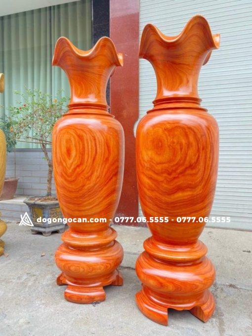 Lục bình phong thủy cao 1m9 gỗ hương đỏ nam phi cao cấp