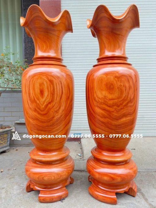 Lục bình phong thủy cao 1m9 gỗ hương đỏ nam phi cao cấp
