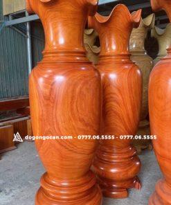 Lục bình phong thủy cao 1m9 gỗ hương đỏ nam phi cao cấp