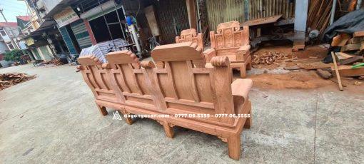 Bộ bàn ghế Âu Á Chương Voi gỗ Hương Đá