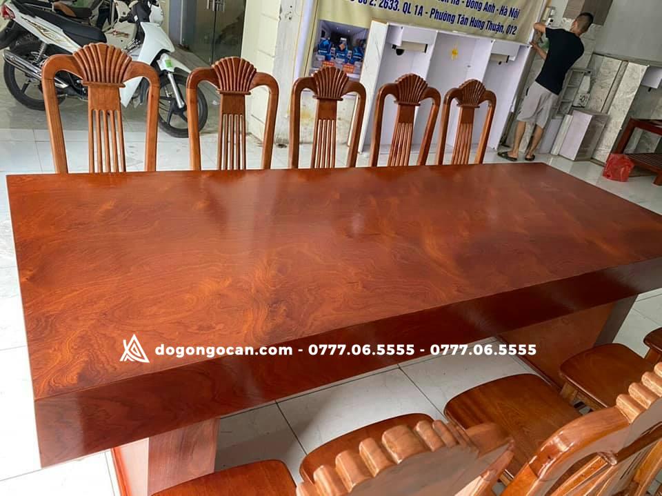 Bàn ghế phòng ăn đóng hộp k3 gỗ hương đá đỏ loại ghế đơn 10 cái 2 Bàn ghế phòng ăn đóng hộp k3 gỗ hương đá đỏ loại ghế đơn 10 cái