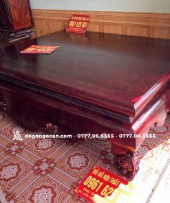 Sập trơn chân quỳ 1m8x2m2 gỗ hương đỏ Nam Phi cực đẹp (Anh Quỳnh, Hưng Yên)