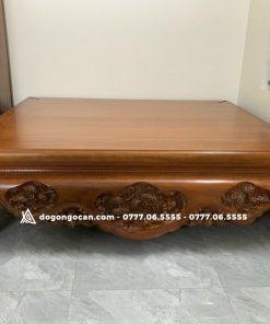 Sập Chân Quỳ Ba Bông Gỗ Gụ Lào chân 24 1m8 * 2m2 6 Sập Chân Quỳ Ba Bông Gỗ Gụ Lào chân 24 1m8 * 2m2