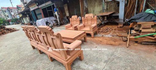 Bộ bàn ghế Âu Á Chương Voi gỗ Hương Đá