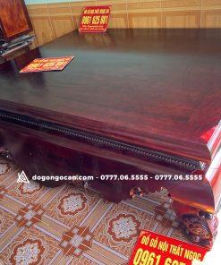 Sập trơn chân quỳ 1m8x2m2 gỗ hương đỏ Nam Phi cực đẹp (Anh Quỳnh, Hưng Yên)