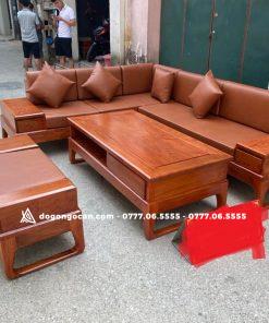 Bộ Sofa góc Zito chân cong góc liền gỗ hương đá 7 Sofa góc Zito chân cong góc liền gỗ hương đá