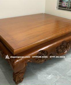 Sập Chân Quỳ Ba Bông Gỗ Gụ Lào chân 24 1m8 * 2m2 7 Sập Chân Quỳ Ba Bông Gỗ Gụ Lào chân 24 1m8 * 2m2