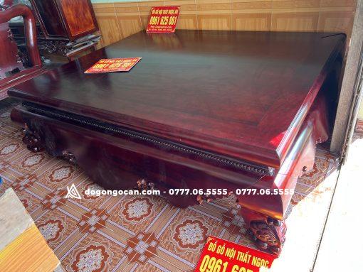 Sập trơn chân quỳ 1m8x2m2 gỗ hương đỏ Nam Phi cực đẹp (Anh Quỳnh, Hưng Yên)